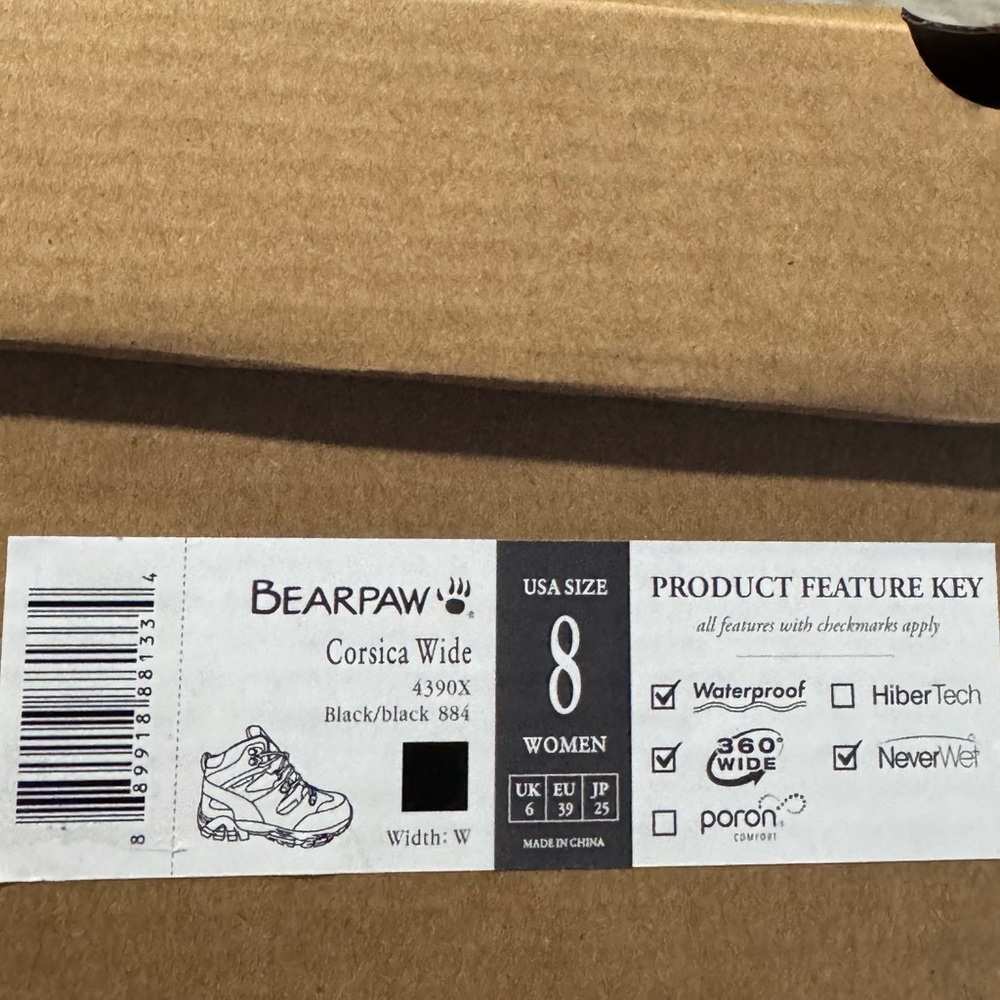BearPaw Women's Black Hiking Boots - Picture 8 of 9